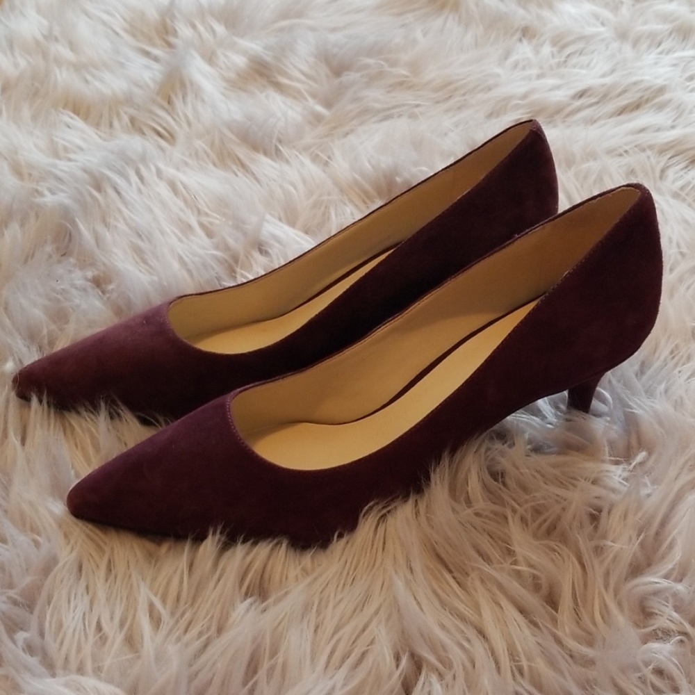 Nine west 1 in heels, suede, worn twice size 7